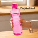 Nayasa Revello 1000 ML Pet Plastic Fridge Water Bottles Set of 6 | BPA Free | Leak Proof | Airtight Lid | Pink 4