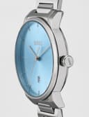 Hugo BOSS Dean Qtz Basic Calendar Light Blue Round Dial Men's Analog Watch|Stainless Steel Material|Silver Color Band - 1514132 5