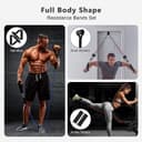 Fashnex Resistance Bands Set for Exercise, Stretching and Workout Toning Tube Kit with Foam Handles, Door Anchor, Ankle Strap and Carry Bag for Men, Women 5