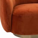 Kingsman Furnitures Brok Swivel Luxury Accent Arm Chair 360 Degree Rotatable Sofa for Home | Bedroom, Living & Drawing Room | Ultra Soft and Comfortable for Lounge (Burnt Orange, Non-Swivel) 5