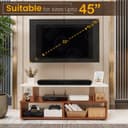 ABOUT SPACE TV Stand - Engineered Wood TV Showcase with Foot Pad Entertainment Console Shelf Storage for Set Top Box, Decor, Books for Living Room TV Unit - Oak Red(L 101 x B 40.5 x H 41 cm) 3