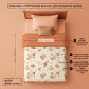BSB HOME 280 GSM Reversible Dohar for Single Bed,Ultra Soft AC Blanket, Lightweight All Season Comforter, Breathable Summer Quilt,Floral Printed Blanket, 60 x 88 Inches(152 x 224 cm) - Botanical Cream 4