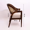 Handcrafted Rattan Accent Arm Chair for Home Â– Comfortable Cane Wood Chair for Living Room, Bedroom, Dining Room, Restaurant & Cafe Chair | Natural Finish 2