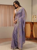 Libas Embroidered Satin Saree for Women With Unstitched Blouse Piece | Traditional Saree for Party & Wedding 2