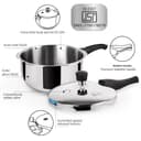 Milton ProCook Triply Pressure Cooker Stainless Steel with Outer Lid, 1.5 Litres, Induction and Gas Stove Compatible, Gasket Release System, 5 Years Warranty, ISI Certified, Silver 3