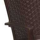 Nilkamal Plastic Chair for Living room with Arm |Set of 2 | 3 Year Warranty | For Home, Living Room, Outdoor | Weather Brown Colour | CHR2225 5