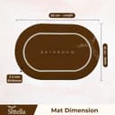 SITTELLA Rubber 2 Pieces (3.5Mm) Anti-Skid Water Soaking Bathroom Print Door Mat, Absorbent Mat (40X60Cm) Brown, Oval) 2