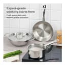 Lifelong 4 piece Triply cookware Set| Triply Kadai, Frypan & Saucepan for Cooking | 24 cm Kadai & Fry Pan 22 cm with Lid | 16 cmSauce Pan | Induction Bottom & Gas Stove Cookware (Silver, LLTPKFPSP01) 4
