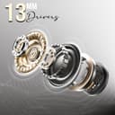Kratos Tune V5 C Type Earphones Wired, Deep Bass Drivers Earphone, Inline Control Type c Headphones with Mic, Sweat Resistant, Comfort Fit Type c Earphone with Volume Control,Metallic c pin Earphones 5