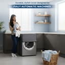 Robustt Front Load Fully Automatic Washing Machine Cover for 8 Kg, 8.5 Kg, 9 Kg, 9.5 (Grey) | Waterproof & Dustproof Polyester Fabric with Zipper | Protection Cover | 63 x 63 x 93 cms 4