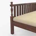 Solid Sheesham Wood Sofa 3 Seater Sofa Diwan Bed for Home Living Room Wooden Couch Diwan Sofa Sheet Without Small Pillow for Living Room and Office (Dark Honey, 3 Seater) 5