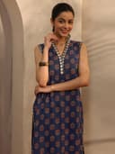 Libas Printed Cotton Straight Kurta With Trouser-93754S 4