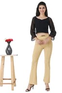 POPWINGS Solid Full-Length Polyester Regular-Fit Trouser Pants for Women for Casual and Semi Formal Wear 5