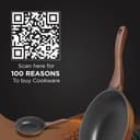 Preethi Artistic Collection Die Cast Non Stick Fry Pan, 24 cm,with Glass Lid, 5 Star Non Stick Effect, Cook & Serve, Earthy Brown 4