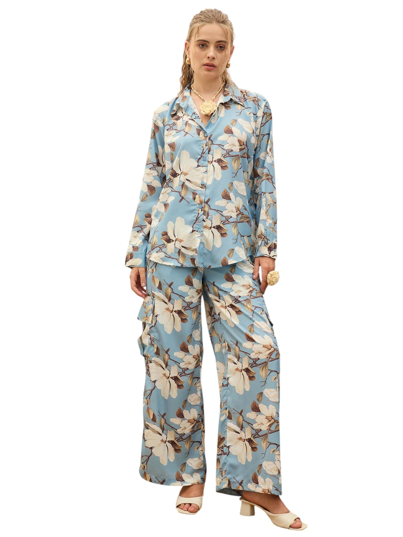 Sassafras Women Set of Top and Straight Pants