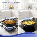 DOZY Iron Nonstick Kadhai | Naturally Nonstick | Toxin Free | Even Heat Distribution | Black 3L Capacity | Induction and Gas Compatible 2