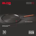 Alda Ironiq Crepe Pan 30cm | Non-Stick Flat Tawa with Cool Touch Handle | Pancake, Dosa & Crepe Pan | Heavy Duty Cookware | Induction & Gas Stove Compatible for Everyday Cooking 4