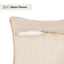 haus & kinder Cushion Cover 16 x 16 Inch | Embroidered Decorative Cushion Cover for Sofa, Bed & Home Decor | Arbor Wing Beige | Pack of 1 2
