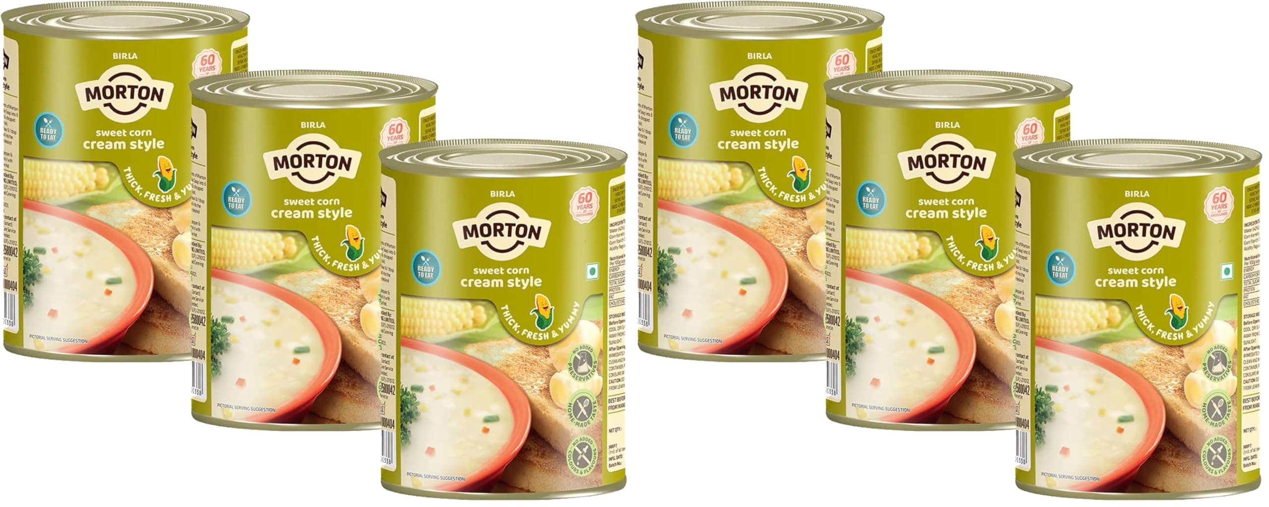 Birla Morton Sweet Corn With Creamy Style 450 Gm Pack of 6