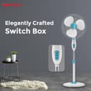Havells Gatik Pro 400mm Pedestal Fan| 120 Ribs Guard for Safety| Smooth Oscillation| Heavy Base| ISI Marked | 2 Year Warranty | Blue 3