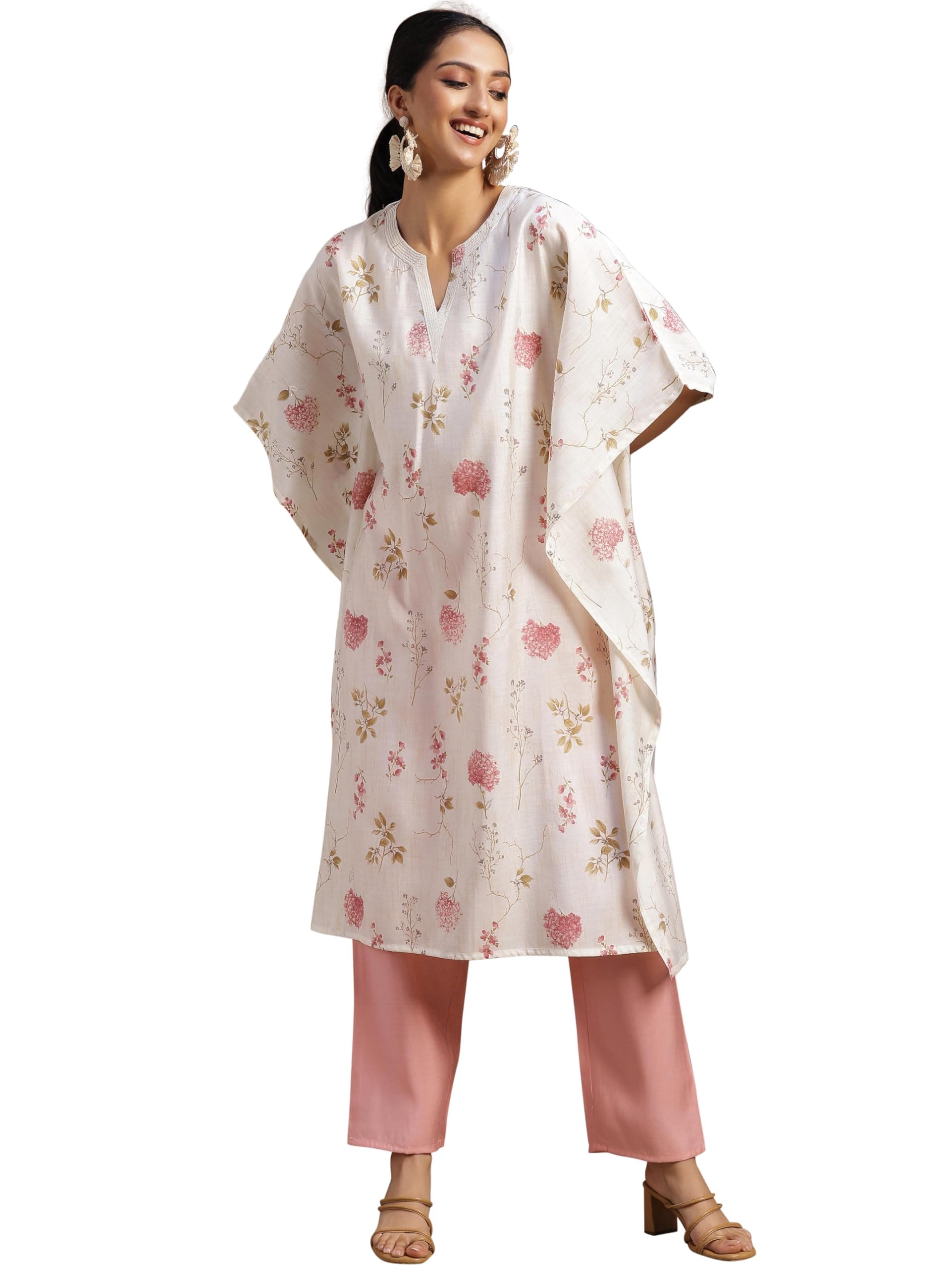 Libas Printed Silk Blend Co-Ord Set