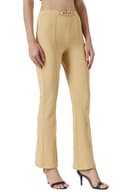 POPWINGS Solid Full-Length Polyester Regular-Fit Trouser Pants for Women for Casual and Semi Formal Wear 3