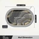 SITTELLA® 2 Pieces (3.5mm) Anti-Skid Water Soaking Marble Print Door Mat, Water Absorbent Mat (40X60Cm) Grey, Oval 3