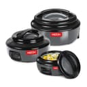 Milton Ernesto Inner Stainless Steel Jr. Casserole Set of 3 (390,720 and 1320 ml), Grey | Easy to Carry | Serving | Stackable 1