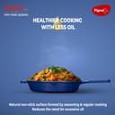 Pigeon Imperi Cast Iron Fry Pan/Skillet, Free Silicone Grip, Pre-Seasoned,100% Healthy & Toxin-Free, Naturally Nonstick Frying Pan, Makes Food Tastier, Strong & Durable, Gas & Induction, Frypan 22cm 3