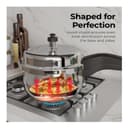 Lifelong Stainless Steel Curve Pressure Cooker 2Liters | Induction & Gas Stove Compatible with Outer Lid, ISI Certified & Lock System | Safe & Durable Kitchen Essential with 5 Years Warranty (Silver) 3