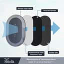SITTELLA® 2 Pieces (3.5mm) Anti-Skid Water Soaking Oval Bathroom Print Rubber Mat, Water Absorbent Mat (40X60Cm) Grey 3