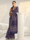 Libas Printed Cotton Saree for Women With Unstitched Blouse Piece | Daily & Casual Wear 2
