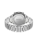 Hugo Boss Stainless Steel Santiago Analog Black Dial Men Watch-1513862, Silver Band 3