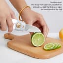 SKYTONE Pocket Knife, Kitchen Knife Peeler Portable Knife for Fruit 2 in 1 Knife and Peeler for Kitchen Travel Knife with case Stainless Steel Bled (Small) 5