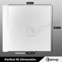 CANWAY® (45cm x 5M) Food Grade Non-Slip Drawer & Shelf Mat | Waterproof, Washable Shelf Liner for Kitchen Cabinets, Cupboards, Fridge & Bathroom Shelves | White 2