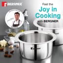Bergner Tripro Triply Stainless Steel 2 Pcs Tope Set, Stainless Steel 14cm / 1.3 L and 16cm / 1.9 L Tope Set, Less Oil Use for Health Cooking, Even Heat Distribution, Easy to Clean - Induction Bottom 3