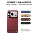 DailyObjects iPhone 17 Pro Stack Leatherette Case Cover | Compatible with MagSafe | Camera & Body Protection | Scratch Proof | Dual Hybrid Protection | Wireless Charging - Dahlia Red 4