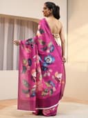 Libas Printed Silk Blend Saree for Women With Unstitched Blouse Piece | Traditional Saree for Party & Wedding 3