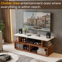 ABOUT SPACE TV Stand - Engineered Wood TV Showcase with Foot Pad Entertainment Console Shelf Storage for Set Top Box, Decor, Books for Living Room TV Unit - Oak Red(L 101 x B 40.5 x H 41 cm) 5