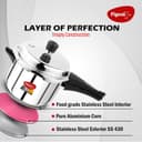 Pigeon by Stovekraft Inox Stainless Steel pressure cooker 5 litre|Induction and Gas Stove Compatible 4