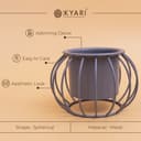 KYARI Victoria Metal Pots For Indoor Plants With Drainage Hole (Best Flower Pots & Planters For Home Decor, Living Room, Kitchen, Bedroom, Table Top, Office, Gifting, Grey) 2