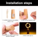 Desidiya® 20 LED Wine Bottle Cork Copper Wire String Lights, 2M Battery Operated (Pack of 2) 5