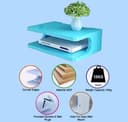 Dime Store Setup Box Stand/Set Top Box Stand Wall Mount for Home Wall Shelf for Holding Speakers WiFi Router Game Console Remote Streaming Device (Standard, Blue)(Engineered Wood) 3