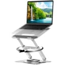Dyazo 360° Rotating Laptop Stand Holder | Height Adjustable & Foldable Riser for 10-15.6 Inch Laptop | Anti Slip Pads with Heat Vent | Compatible for MacBook, Dell, HP, Lenovo & Other Notebook- Silver 1