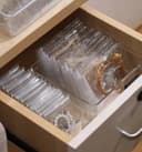 Nibbler 21 Pcs (3 Sizes) Jewellery Organiser Storage Pouches Clear Zip Lock Cover for Rings, Earrings, Necklace, Transparent, Polyvinyl Chloride PVC (21 Mix) 1