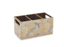 Attro Petal Gold Designer Wooden 2 Compartments Cutlery Holder, Organizer Stand, Multipurpose Stand, Spoon Holder Handcrafted Wooden Décor 4