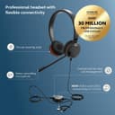 Jabra Evolve 30 II Stereo MS USB-C/A Wired Headset – Ms Teams Certified On-Ear Headphones with Noise Cancelling Mic, USB-C & USB-A Connectivity, Stereo Sound for Calls, Office, Work from Home, Black 4