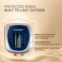 Crompton Amica Pro 10L | Free Installation | 5‑Star Storage Water Heater (Geyser) | Glassline Tank for Hard Water | 8 Bar High‑Rise Pressure | 5‑Level Safety | Rust‑Proof Body | 2kW Fast Heating 5