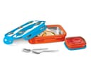MILTON Steely Deluxe Mini Tiffin Box Steel Insulated Inner Stainless Steel Containers with Clip Lock Lid, 400ml, Airtight Leakproof Kids Lunch Box, for School, Picnic, Orange 2