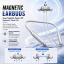 Kratos Gray Bluetooth Neckband with 55H Playtime, Deep Bass, Stereo Sound, HD Calls, Magnetic Earbuds, Voice Assistant, Type-C Fast Charging, Rich Audio, Hollow Switch for Comfort & Style 3